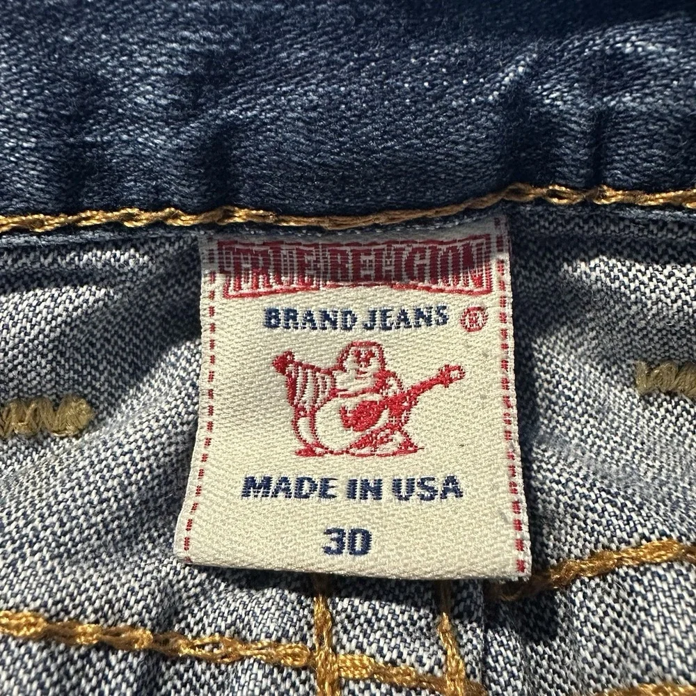 True Religion Corey Big T Jeans Mens 30x32 Heritage Bootcut Thick Stitch USA